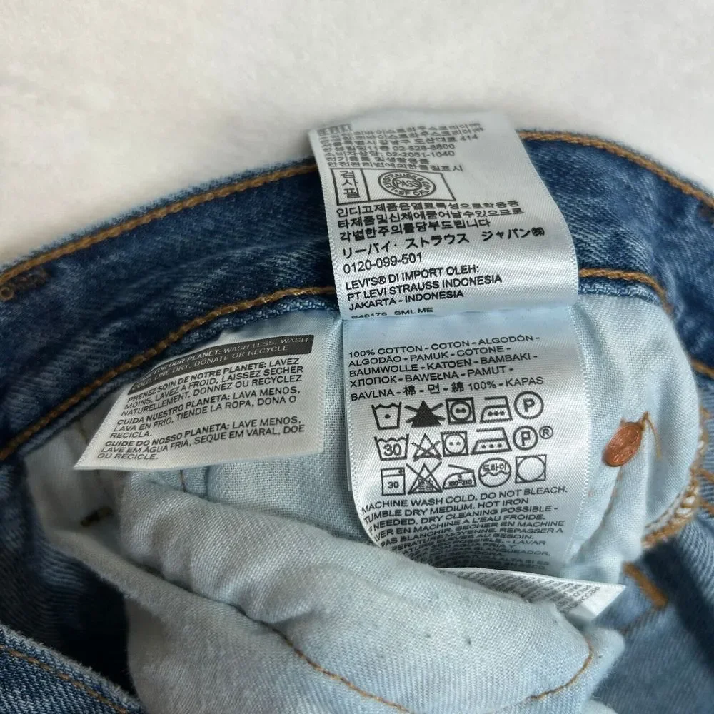 Levis 501‎ Jeans Mens 32x31 (Tag 34x32) Blue Light Wash Button Fly Straight Fit